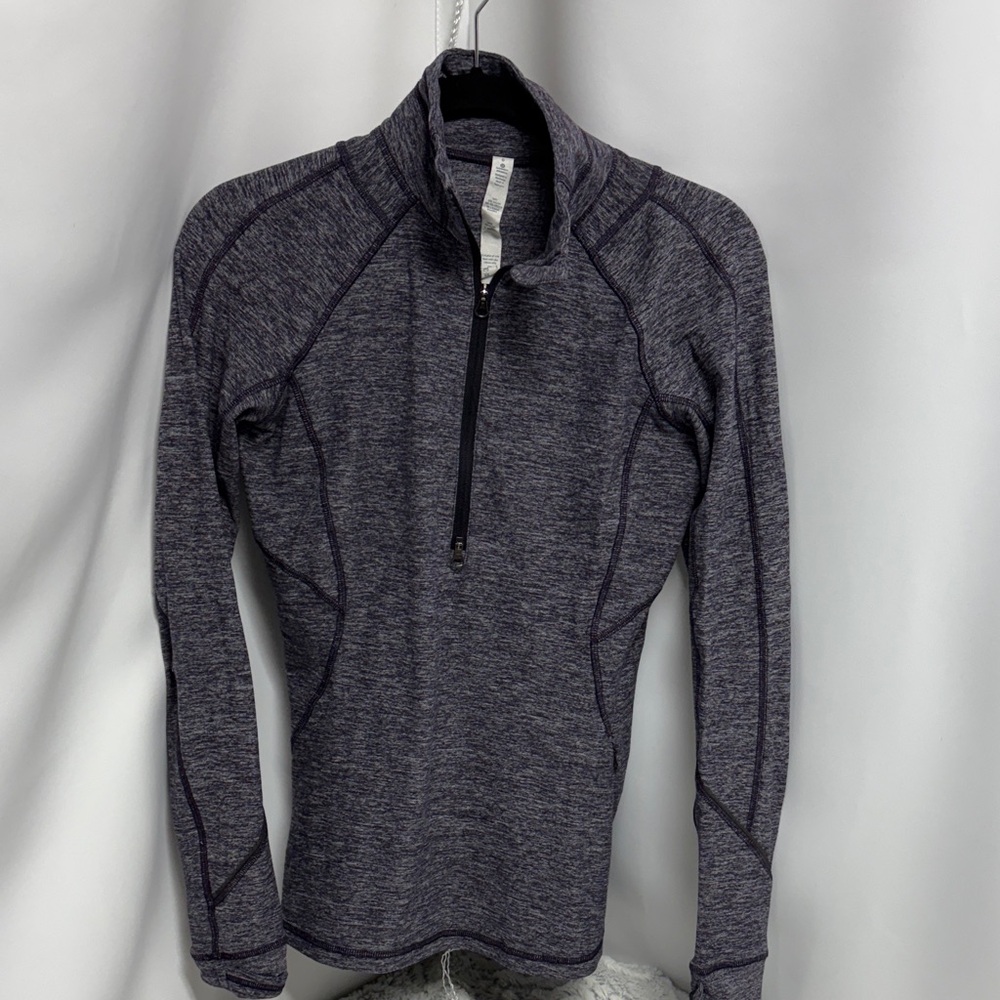Lululemon Quarter-Zip Athletic Pullover purple heather size 6